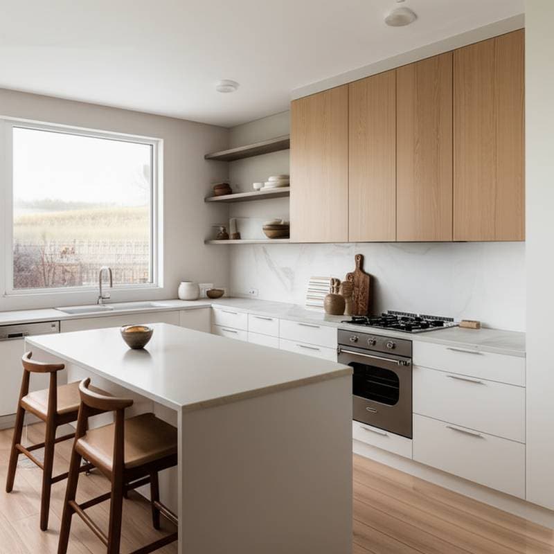 Featured image for Japandi Wabi-Sabi Brings Calm to Cluttered Kitchens
