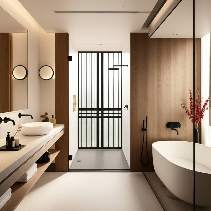Featured image for Japandi Wet Rooms Blend Japanese Calm with Nordic Warmth