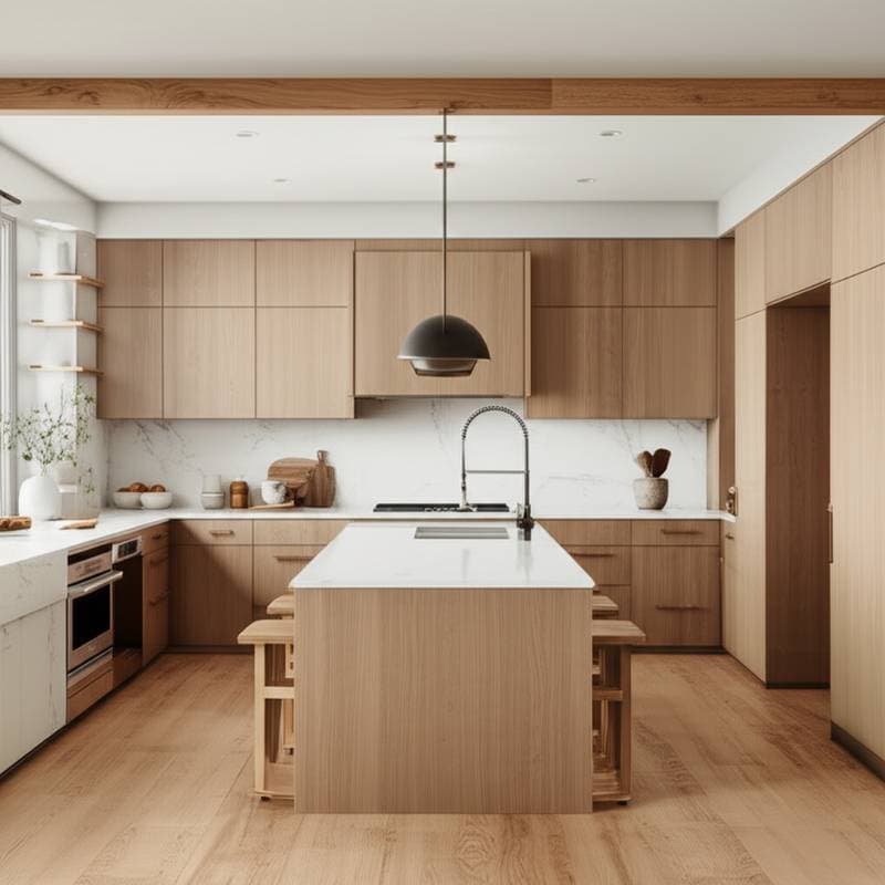 Featured image for Japandi Kitchens Blend Minimalism with Cozy Warmth