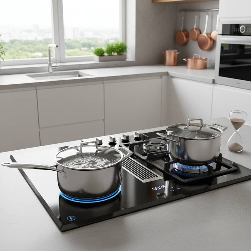Featured image for Induction Cuts Boiling Time in Half vs Gas Stoves