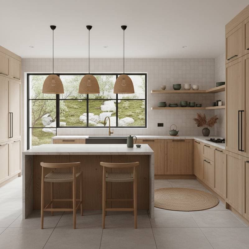 Featured image for Japandi Kitchens Blend Japanese Calm with Scandi Warmth