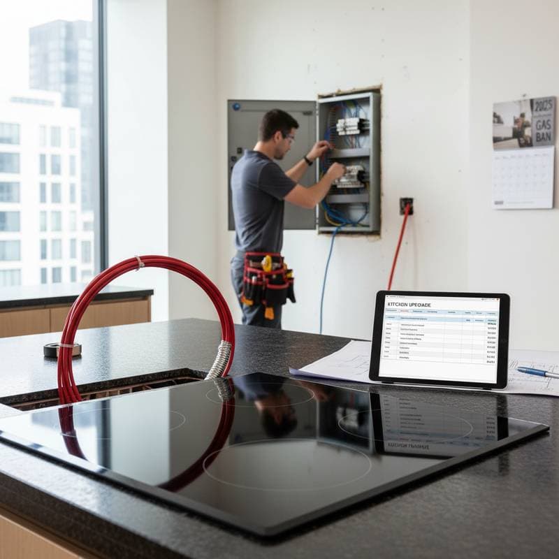 Featured image for Induction Rewiring Costs: 240V Circuit Requirements