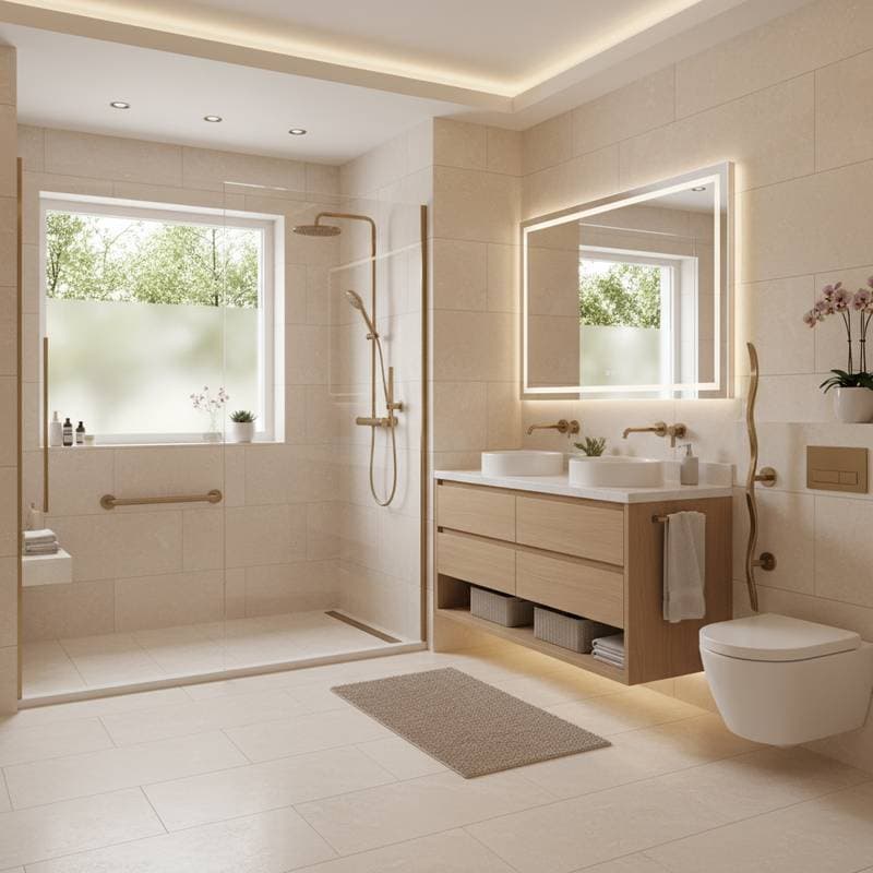 Featured image for Aging-in-Place Bathrooms Now Look Like Luxury Spas