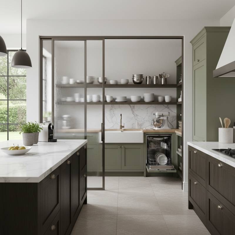 Featured image for Scullery Kitchens Hide Clutter While You Entertain