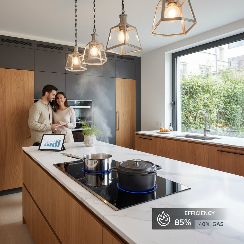 Featured image for Induction Cooktops: 85% Efficiency vs Gas at 40%