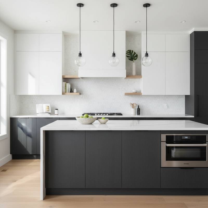 Featured image for Why Two-Tone Cabinets Create Visual Balance in Kitchens