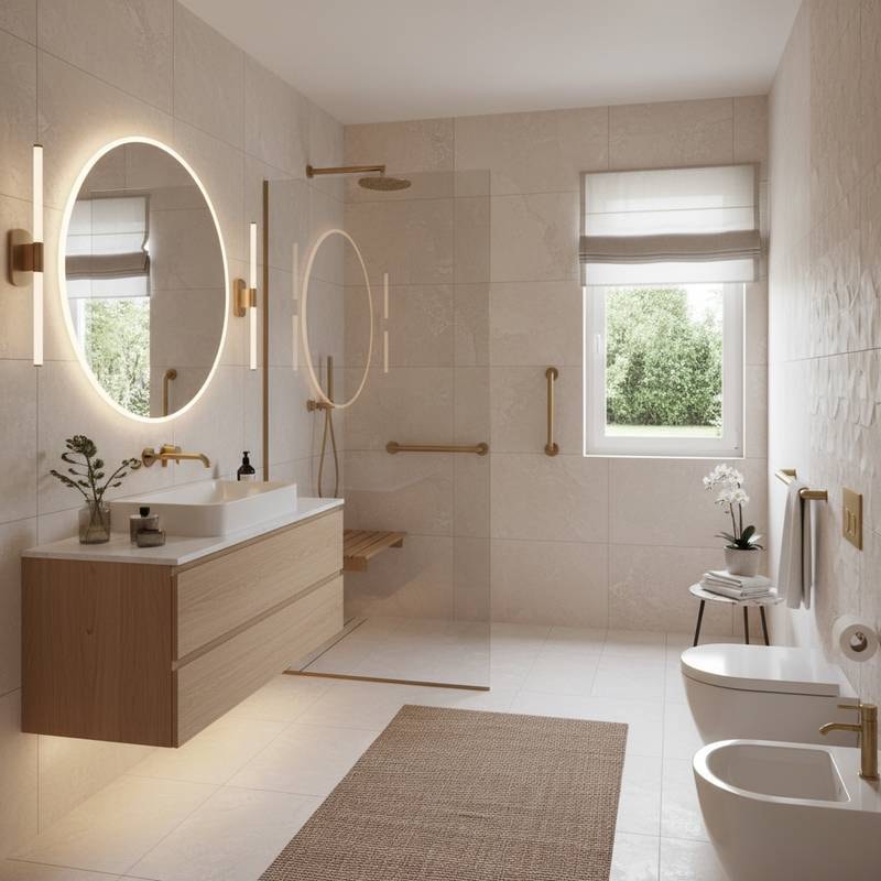 Featured image for Safe Aging Bathrooms That Look Like Luxury Spas