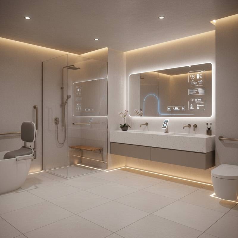 Featured image for Smart Bathroom Tech That Keeps Seniors Safe at Home