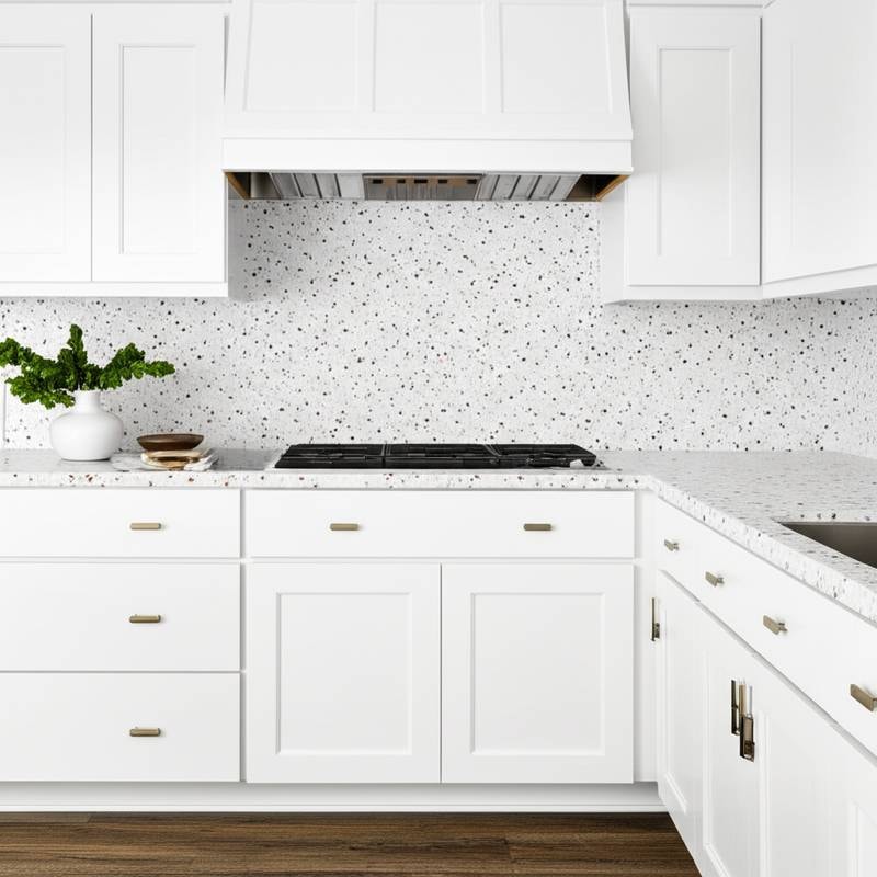 Featured image for Terrazzo Backsplashes Under $500 Transform Kitchens