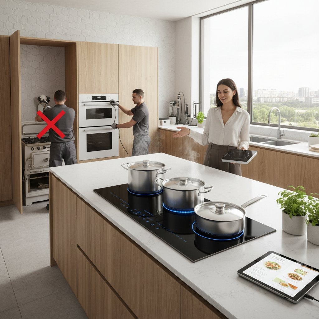Featured image for Induction Cooktops: Faster, Safer, Cooler Kitchens