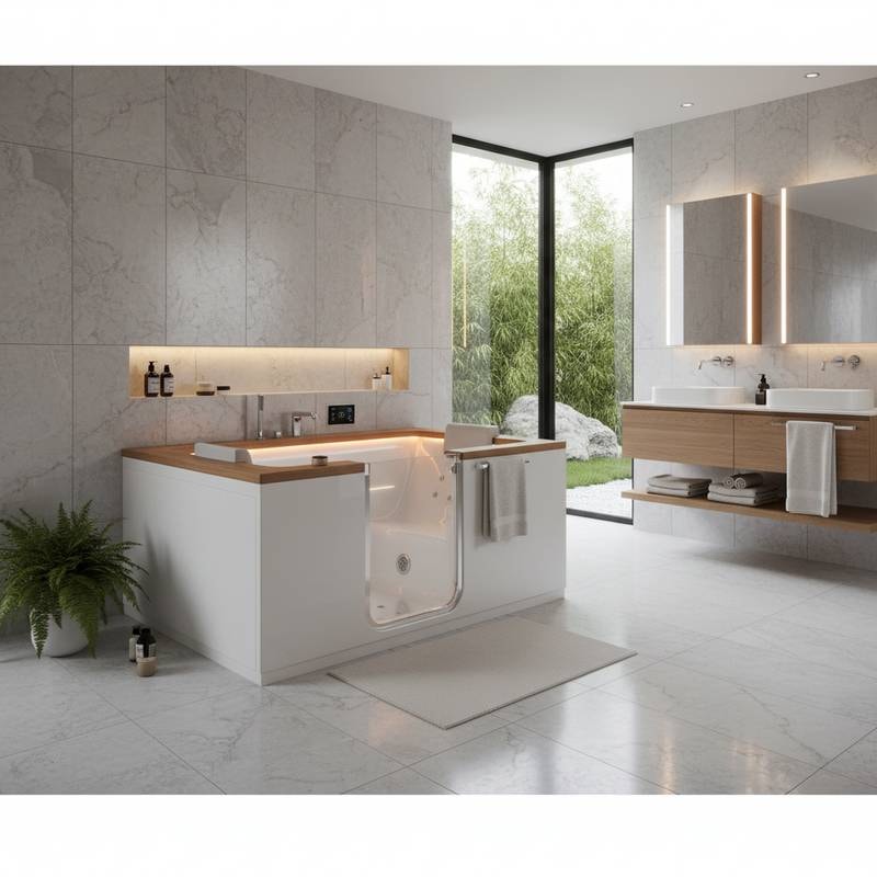 Featured image for Luxe Walk-In Tubs Merge Safety with Spa Elegance