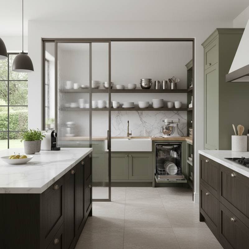 Featured image for Scullery Kitchens Hide Clutter While You Entertain