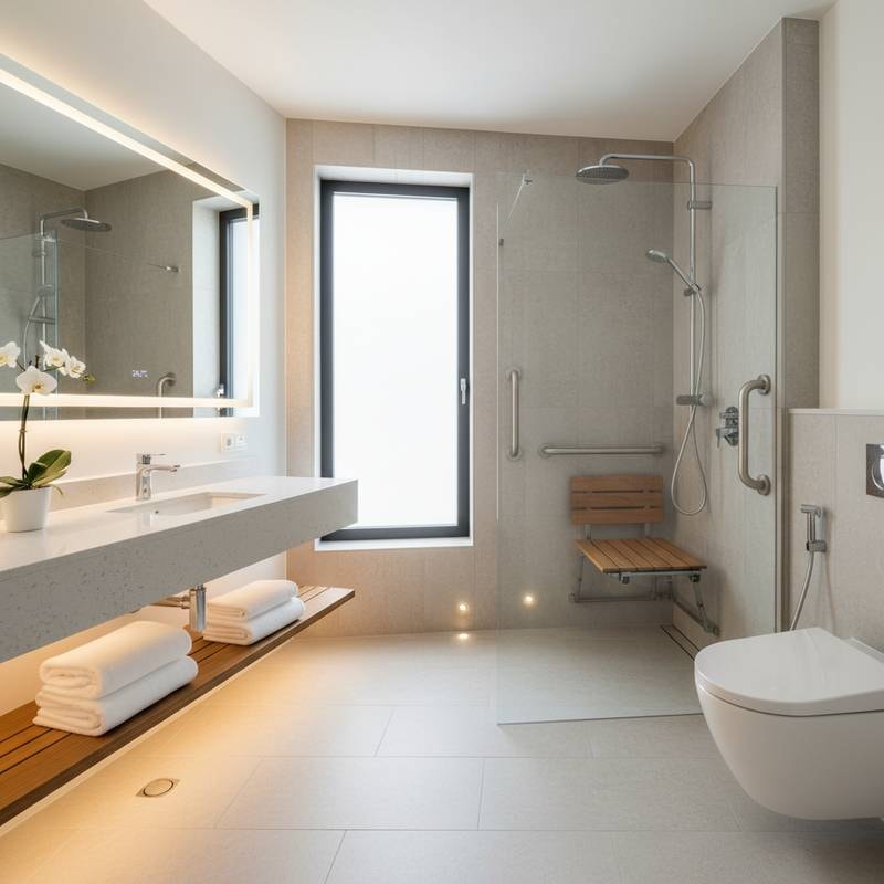 Featured image for Stylish Bathroom Retrofits Keep Seniors Safe at Home