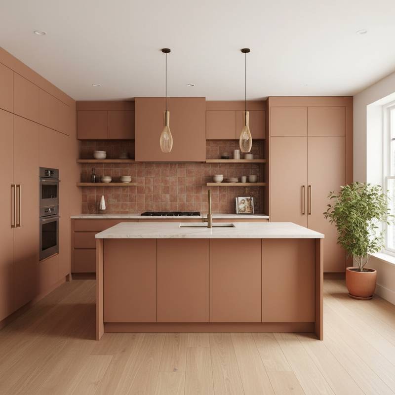 Featured image for Terracotta Replaces White as 2025's Top Kitchen Color