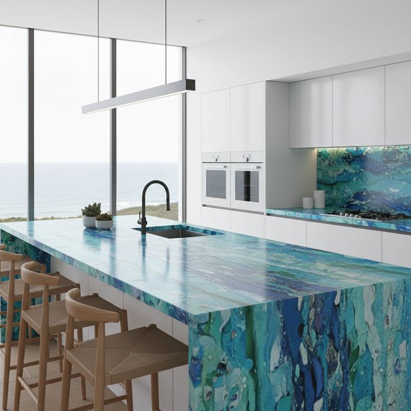 Featured image for Ocean Plastic Countertops Transform Kitchen Waste Into Luxury