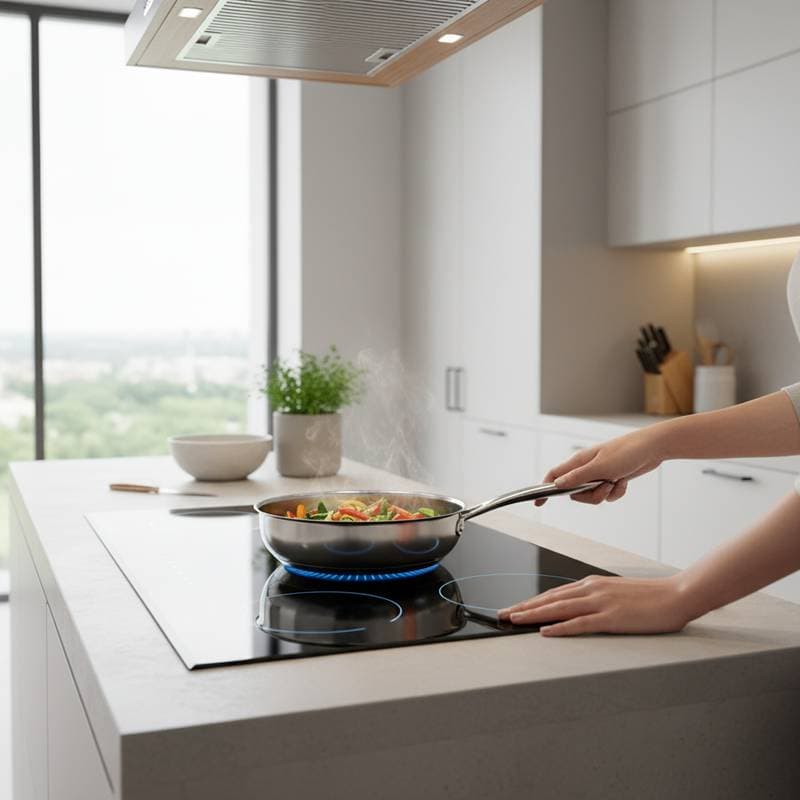 Featured image for Induction Cooking Heats Pans Instantly While Staying Cool